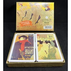CARDS Double Deck of Playing Cards Toulouse Lautrec Piatnik Moulin Rouge 2252